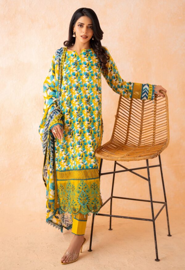 DHAGA KARI EMBROIDERED UNSTITCHED LAWN 3PC
