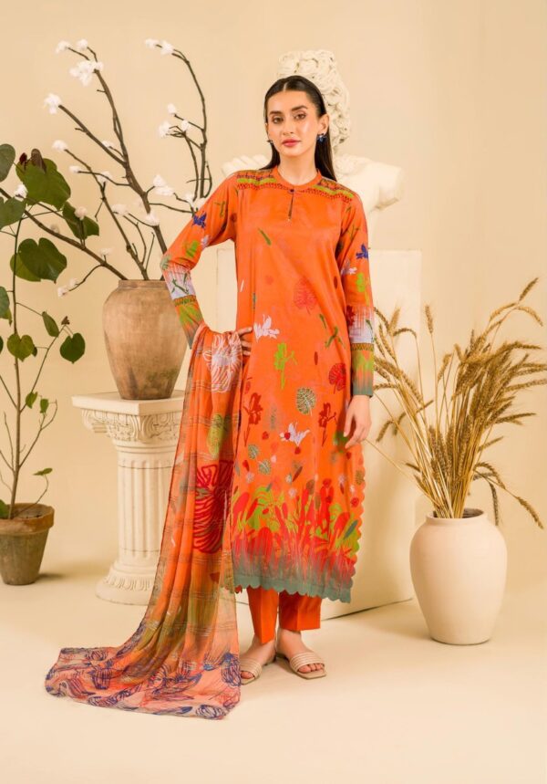 ZIMAH BY GULLJEE UNSTITCHED LAWN 3PC