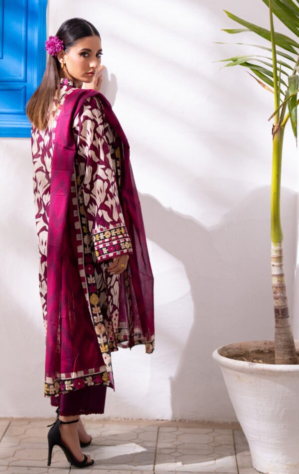 SALINA PRINTED LAWN UNSTITCHED LAWN 3PC - Image 2