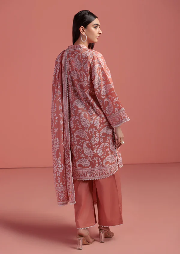 BONANZA SATRANGI Peach-Lawn - 3 Piece - Image 3