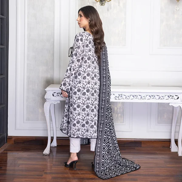 REGALIA BLACK AND WHITE LAWN 3PC - Image 3