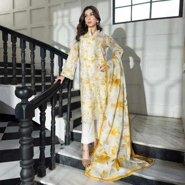 SALINA PRINTED LAWN UNSTITCHED LAWN 3PC - Image 3