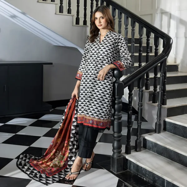 SALINA PRINTED LAWN UNSTITCHED LAWN 3PC - Image 3