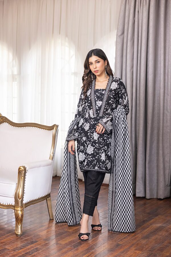 REGALIA BLACK AND WHITE LAWN 3PC