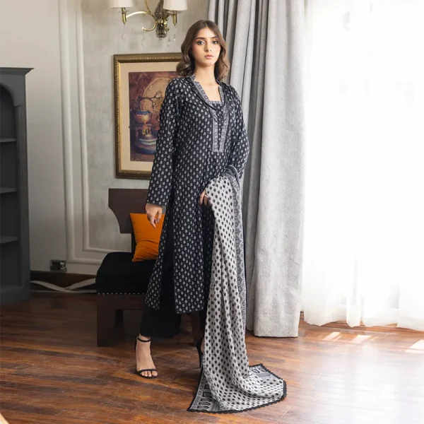 REGALIA BLACK AND WHITE LAWN 3PC