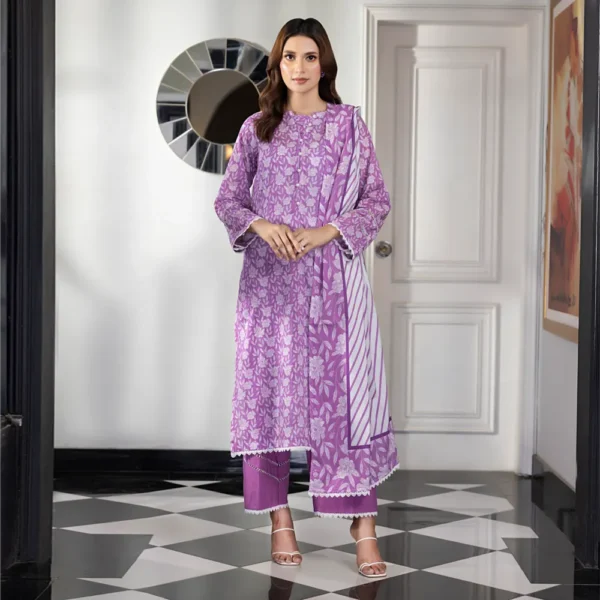 SALINA PRINTED LAWN UNSTITCHED LAWN 3PC - Image 3