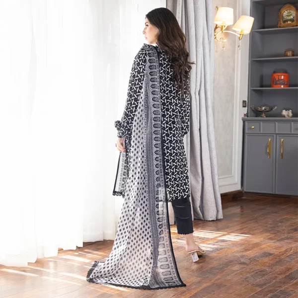 REGALIA BLACK AND WHITE LAWN 3PC - Image 2