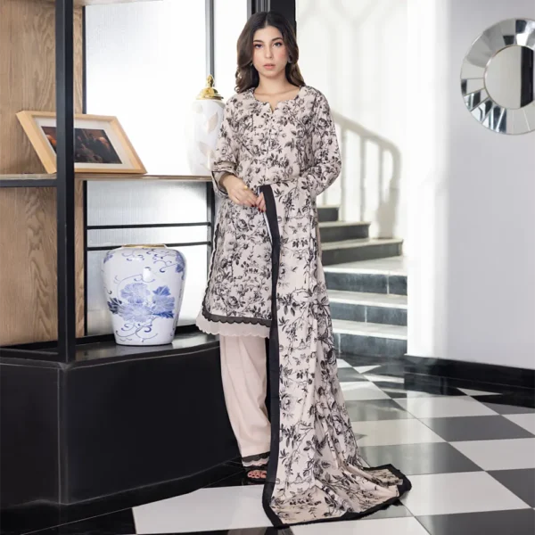 SALINA PRINTED LAWN UNSTITCHED LAWN 3PC - Image 5