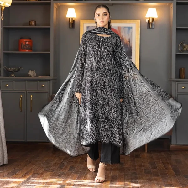 REGALIA BLACK AND WHITE LAWN 3PC - Image 6