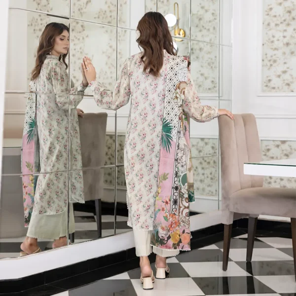 SALINA PRINTED LAWN UNSTITCHED LAWN 3PC - Image 3