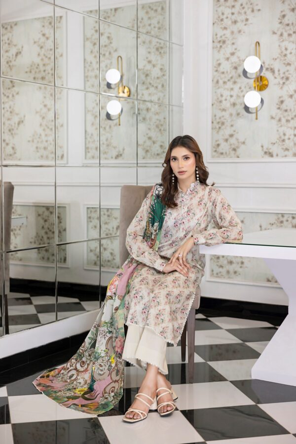 SALINA PRINTED LAWN UNSTITCHED LAWN 3PC - Image 4