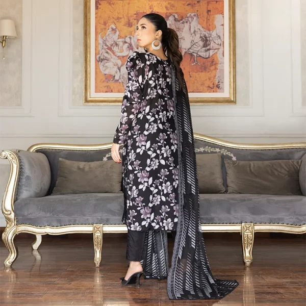 REGALIA BLACK AND WHITE LAWN 3PC - Image 3