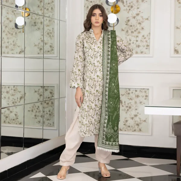 SALINA PRINTED LAWN UNSTITCHED LAWN 3PC - Image 4