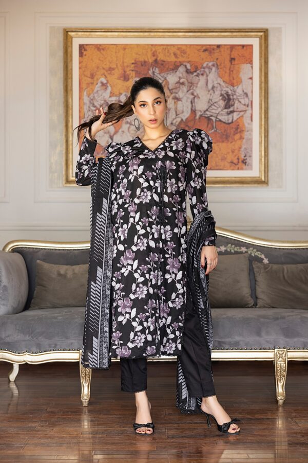 REGALIA BLACK AND WHITE LAWN 3PC - Image 2