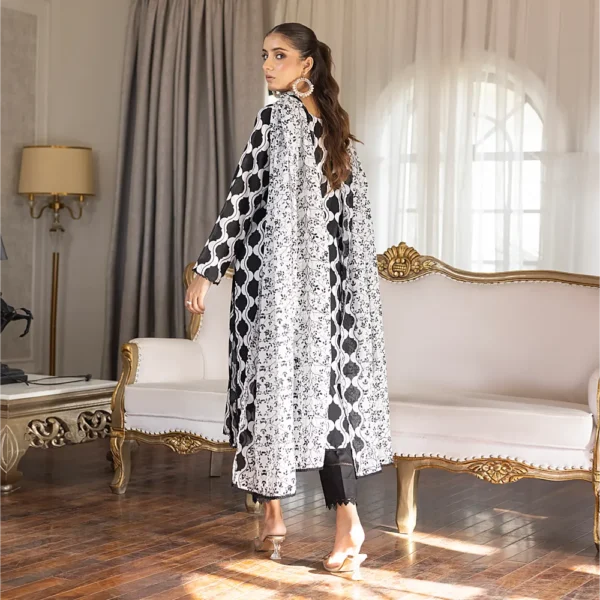 REGALIA BLACK AND WHITE LAWN 3PC - Image 3