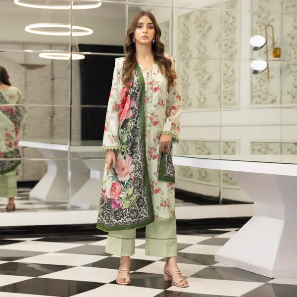 SALINA PRINTED LAWN UNSTITCHED LAWN 3PC - Image 4