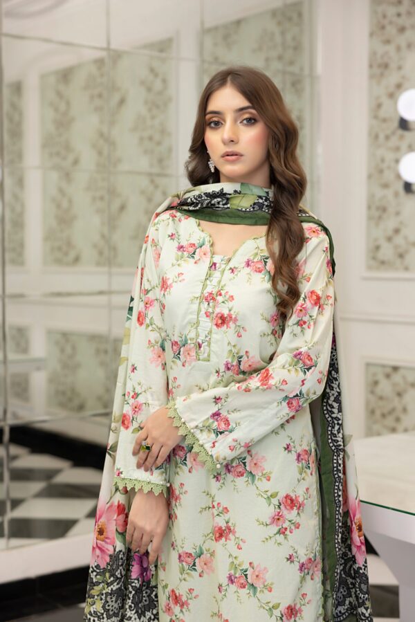 SALINA PRINTED LAWN UNSTITCHED LAWN 3PC - Image 5