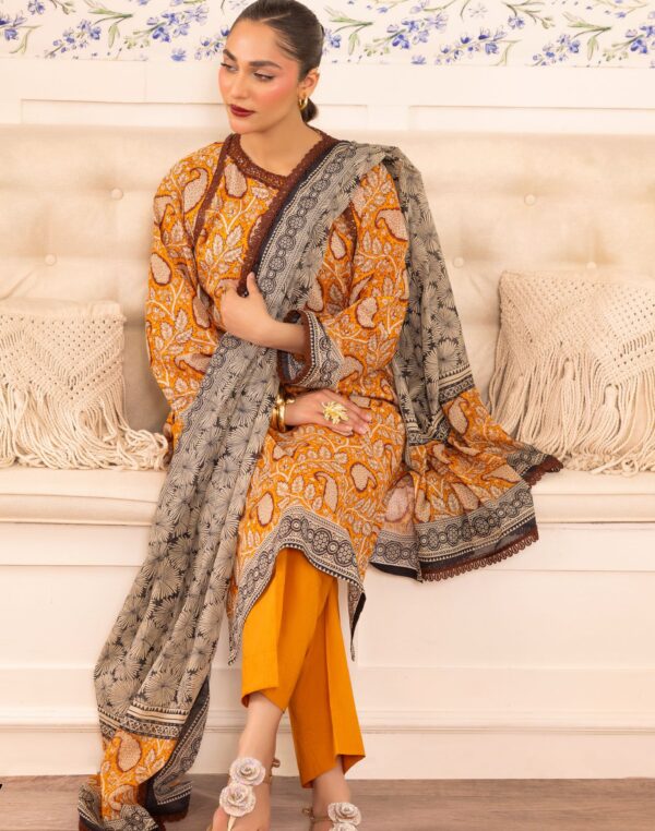 RimJhim Gulahmad Lawn 3PC - Image 3