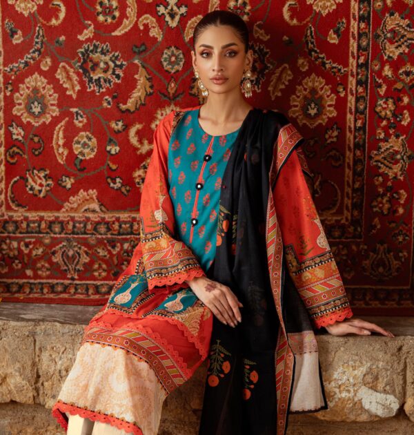 RimJhim Gulahmad Lawn 3PC - Image 2