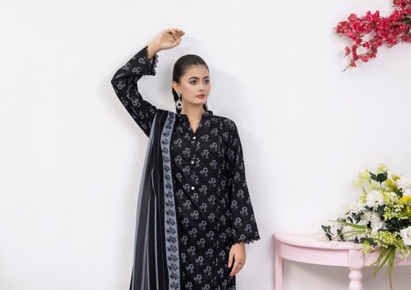 REGALIA BLACK AND WHITE LAWN 3PC