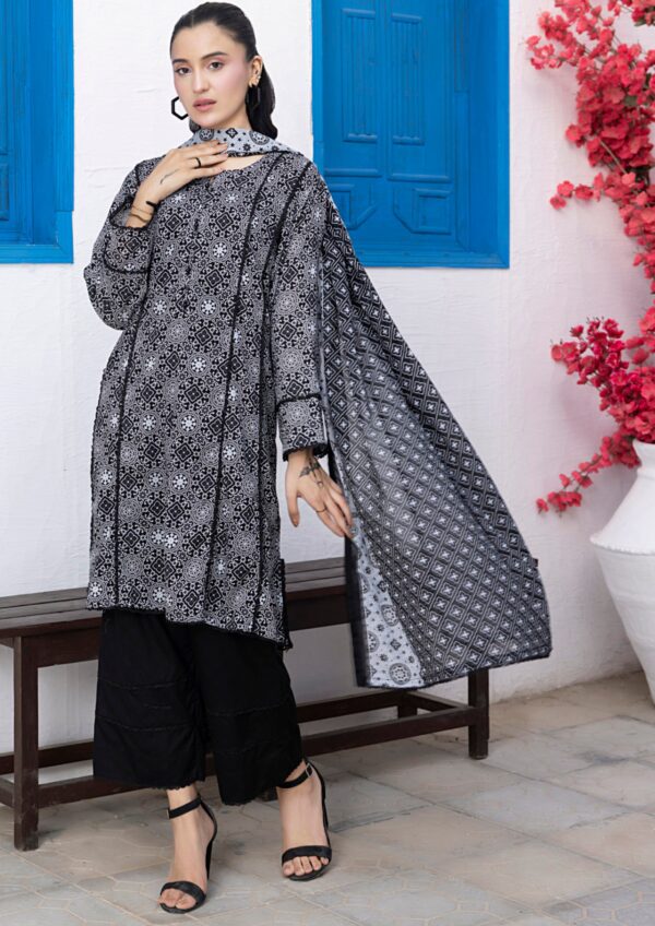 REGALIA BLACK AND WHITE LAWN 3PC