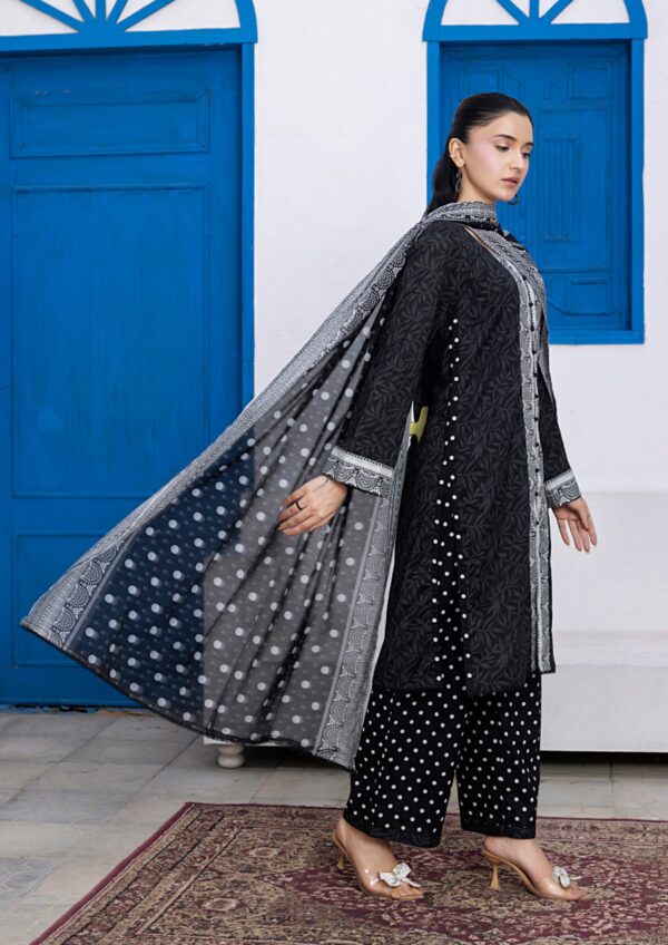 REGALIA BLACK AND WHITE LAWN 3PC - Image 2