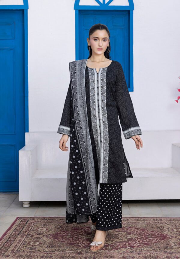 REGALIA BLACK AND WHITE LAWN 3PC