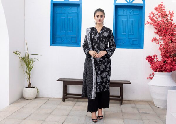 REGALIA BLACK AND WHITE LAWN 3PC