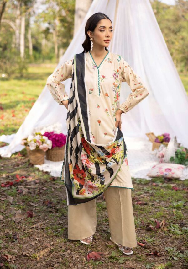 RANG REZA UNSTITCHED LAWN 3PC - Image 2