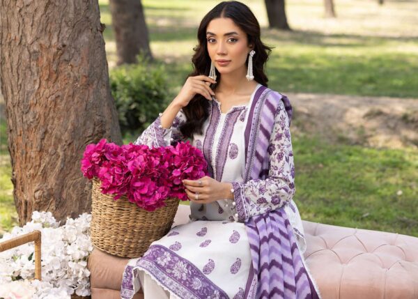 RANG REZA UNSTITCHED LAWN 3PC - Image 4