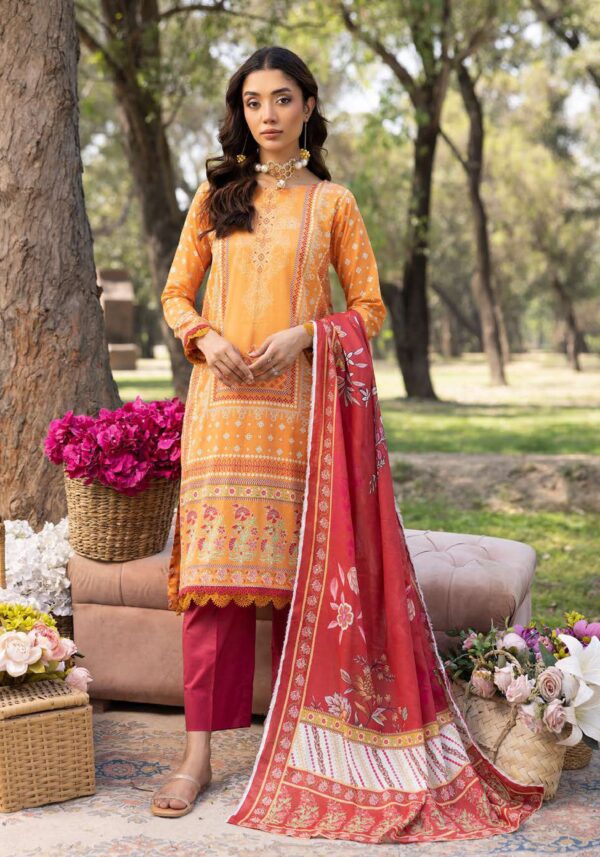 RANG REZA UNSTITCHED LAWN 3PC - Image 2